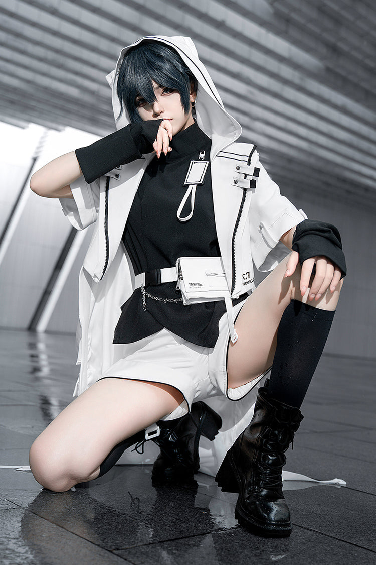 Ivory Cat Ear Prince Coat with Ouji Fashion Style - White Cat