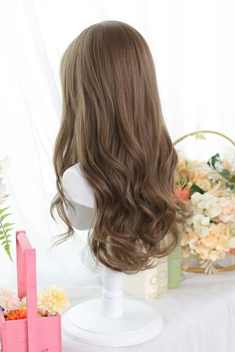 Rose Linen Japanese School-Style Wavy Curly Lolita Hairpiece