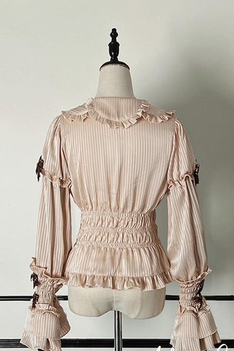 Round Collar Trumpet Sleeve Bow Sweet Lolita Blouse