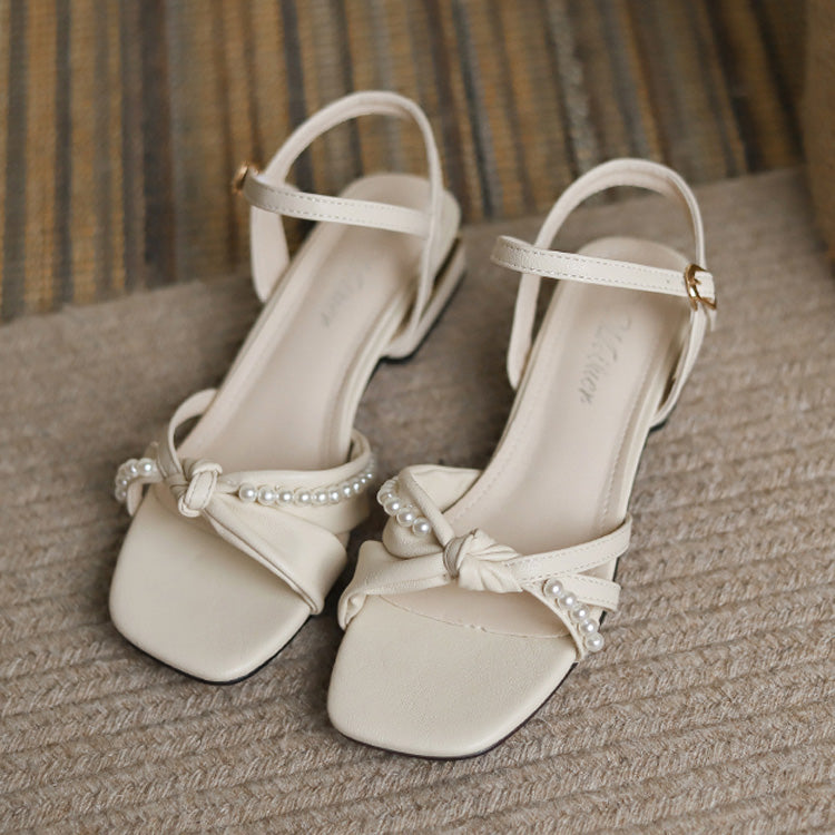 Pearl Chain Elegant Sandals