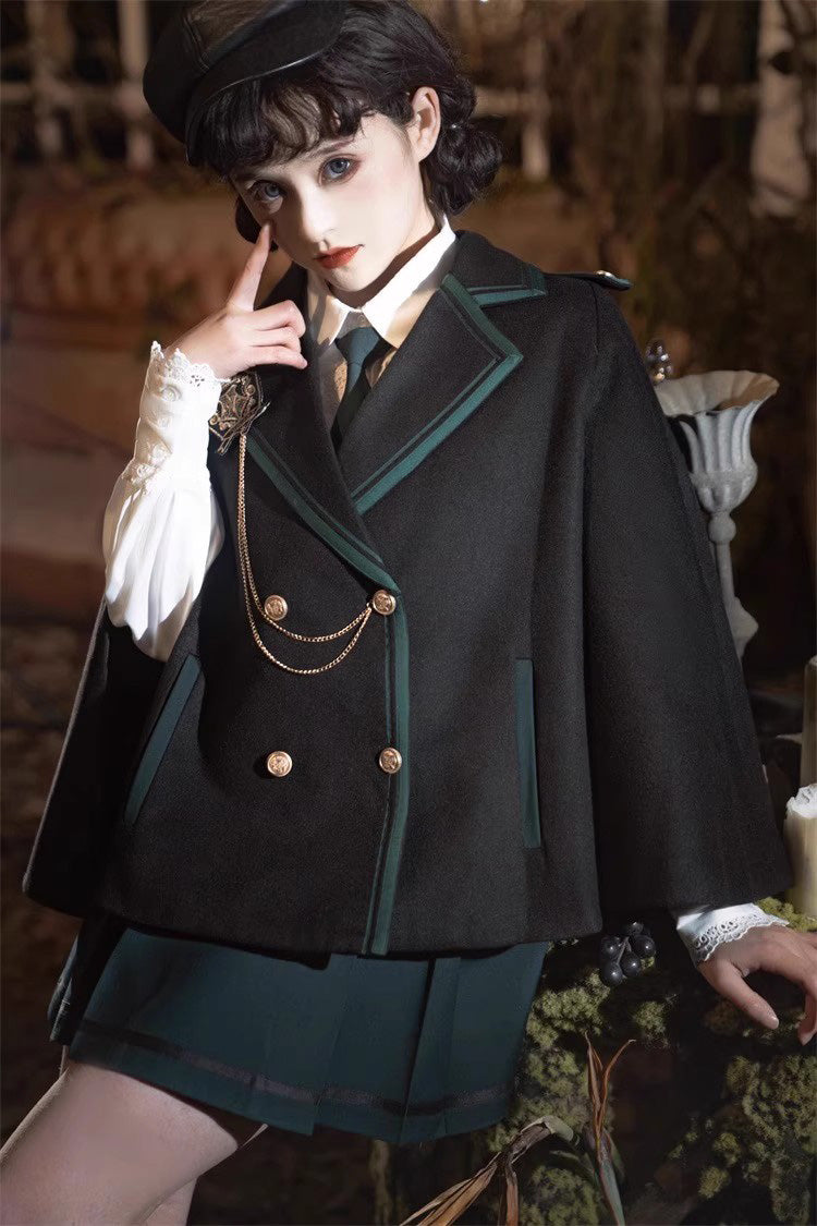 Magic Academy Lapel Collar Vintage College Lolita Skirt Set
