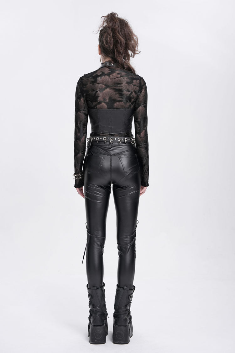 Punk Overbust Corset with Halterneck Buckle Design