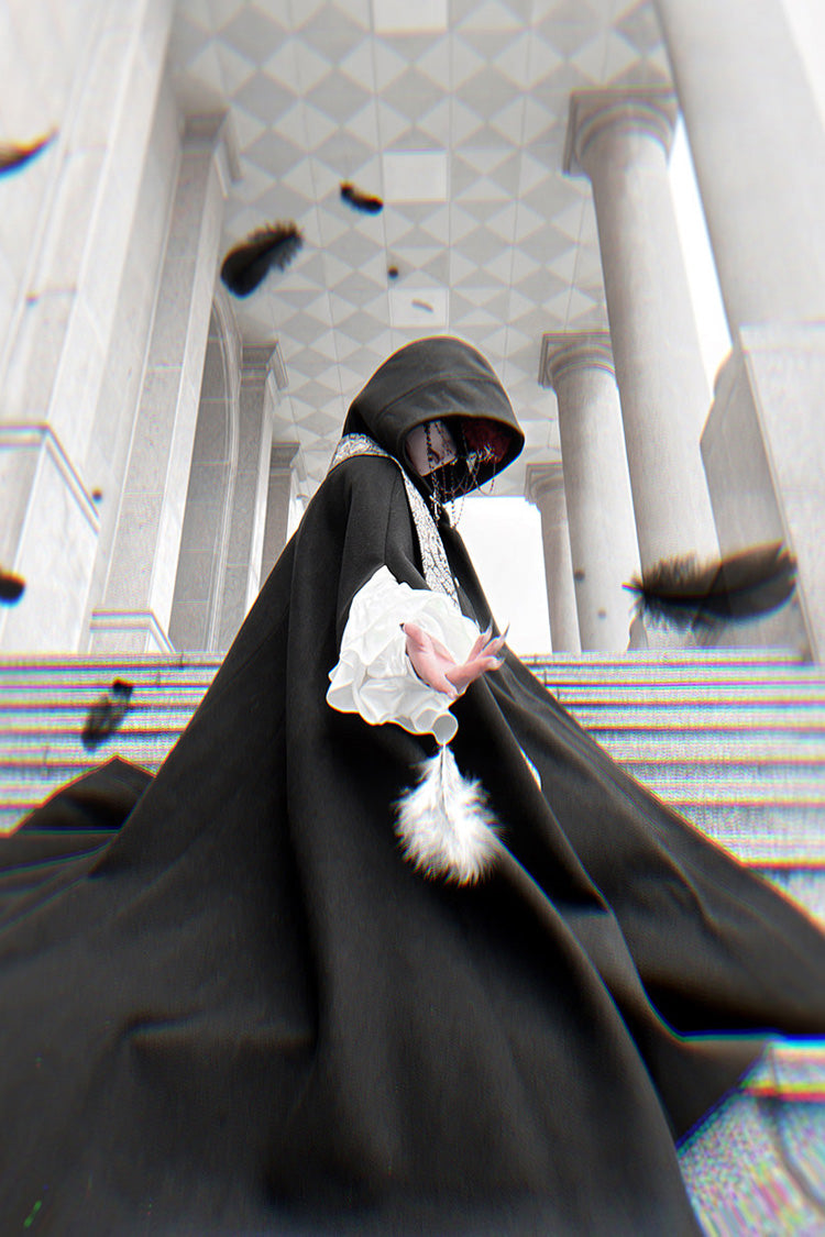 Midnight Bow Vintage Prince Blouse Pants Cloak Set - Code 003