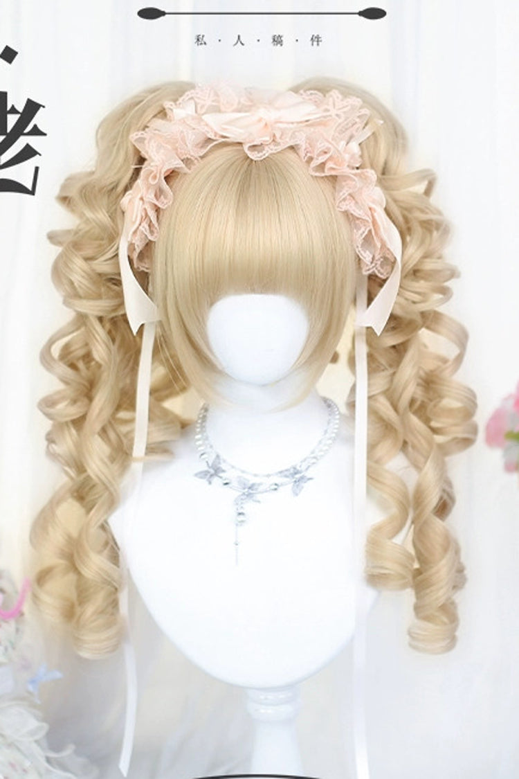 Light Yellow Roman Curl Sweet Lolita Wig