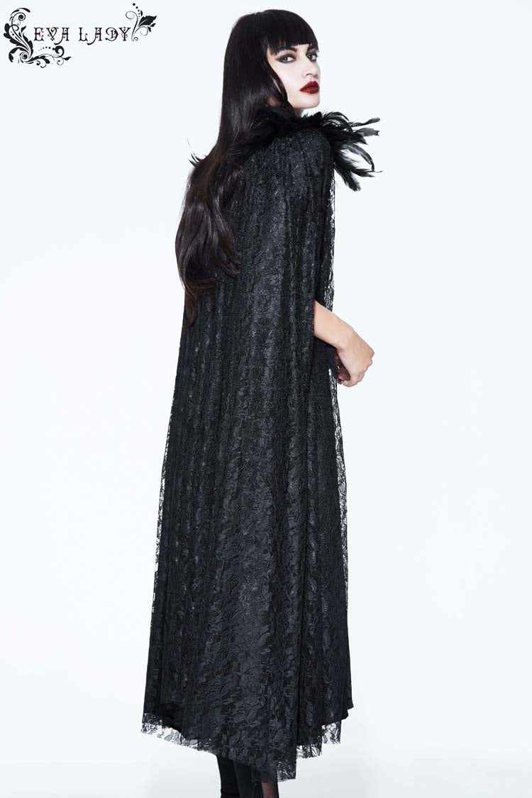 Palace Style Lace Long Gothic Cloak for Women