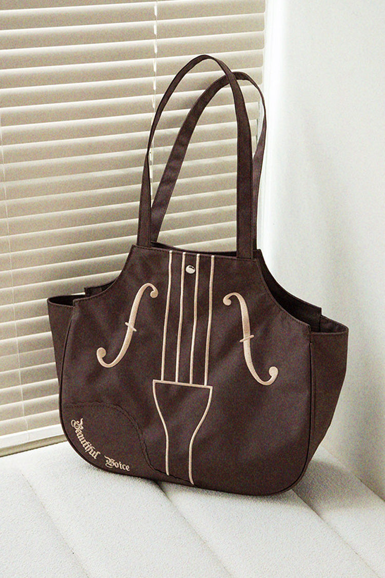 Violin Embroidered Bow Chinese Vintage Lolita Shoulder Bag