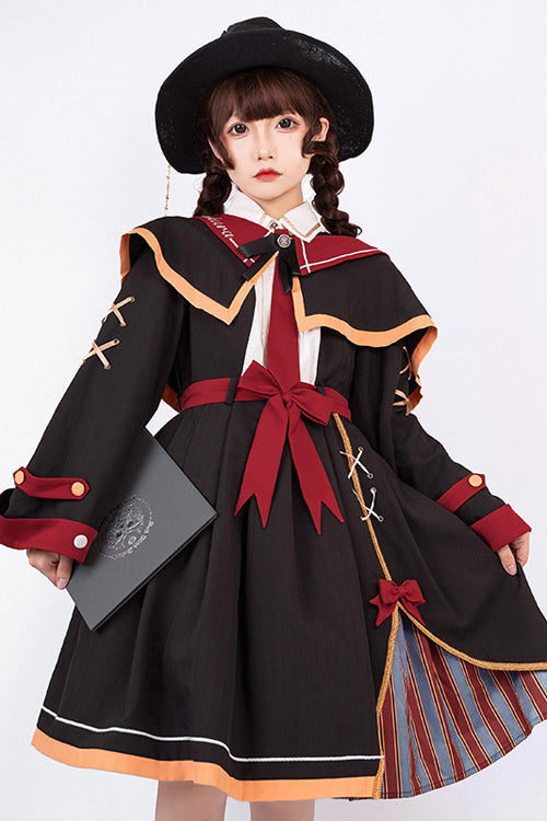 Onyx OP Dress - Magic High Waist Sweet Lolita with Cloak