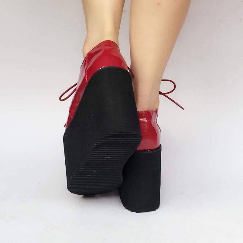 PU SP168274 Shoes Made Cool Custom Red/Black Platform
