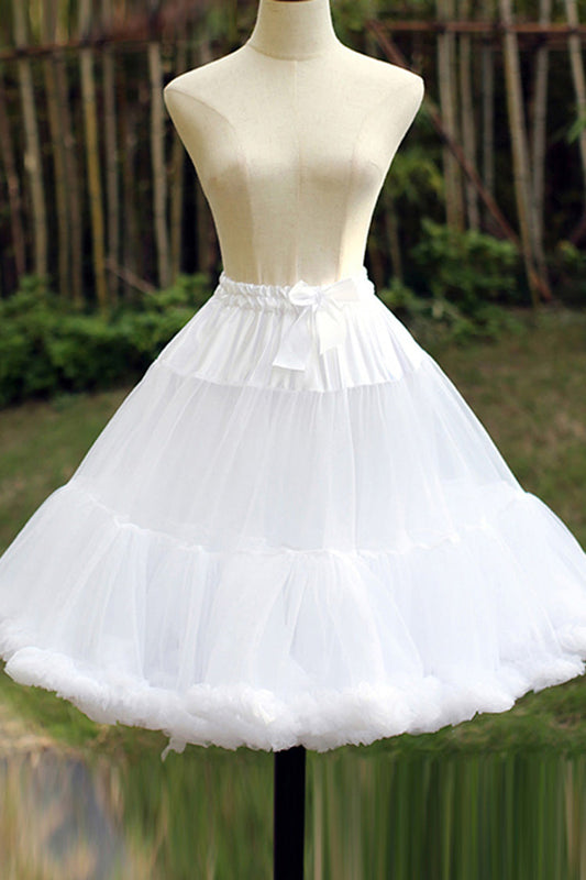 White Cotton Super Fluffy Soft Candy Sweet Petticoat Skirt