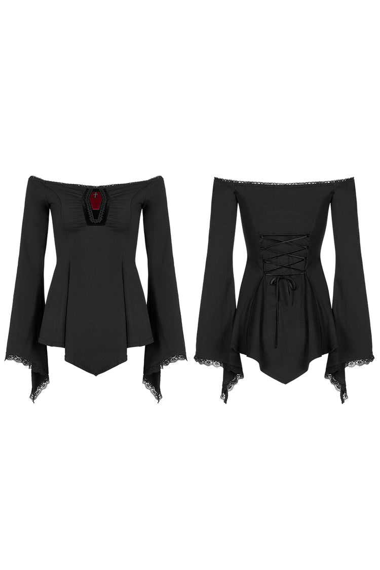 Vampire Off-Shoulder Long-Sleeve Gothic Blouse