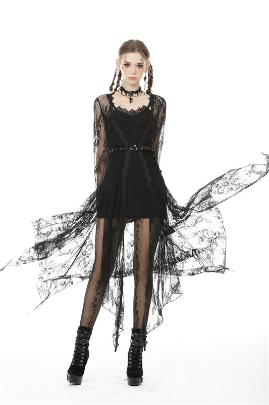 Black Lace Slim-Fit Daily Bodycon Dress