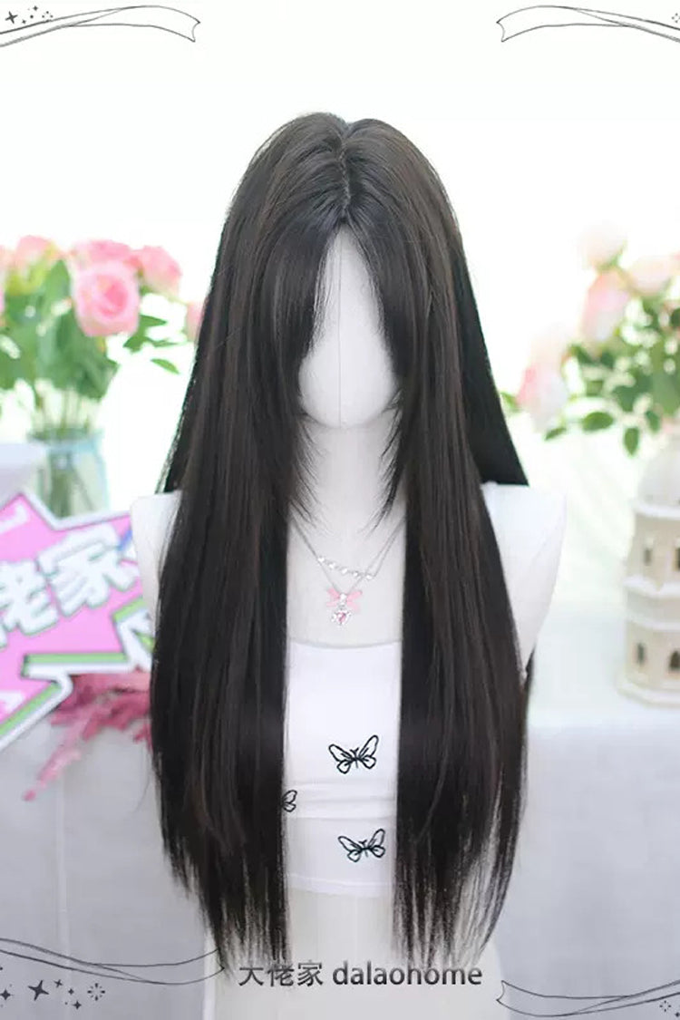 Classic Lolita Long Straight Wig in Natural Black