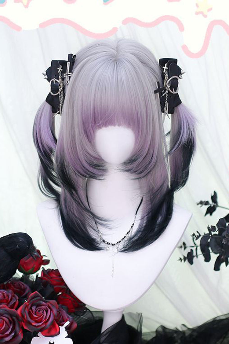 Lilac Gradient Fringe-Trimmed Short Doll Hairpiece