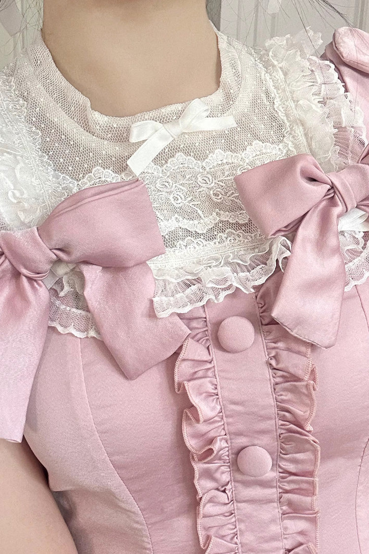 Annie's Gift Short Bowknot Mini Dress Plus