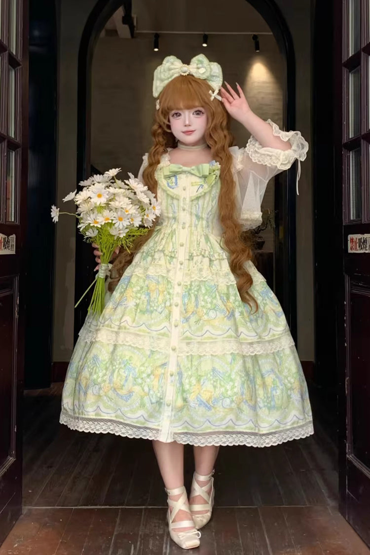 Sleeveless Lace JSK with Tea Collar - Plus Size Lolita