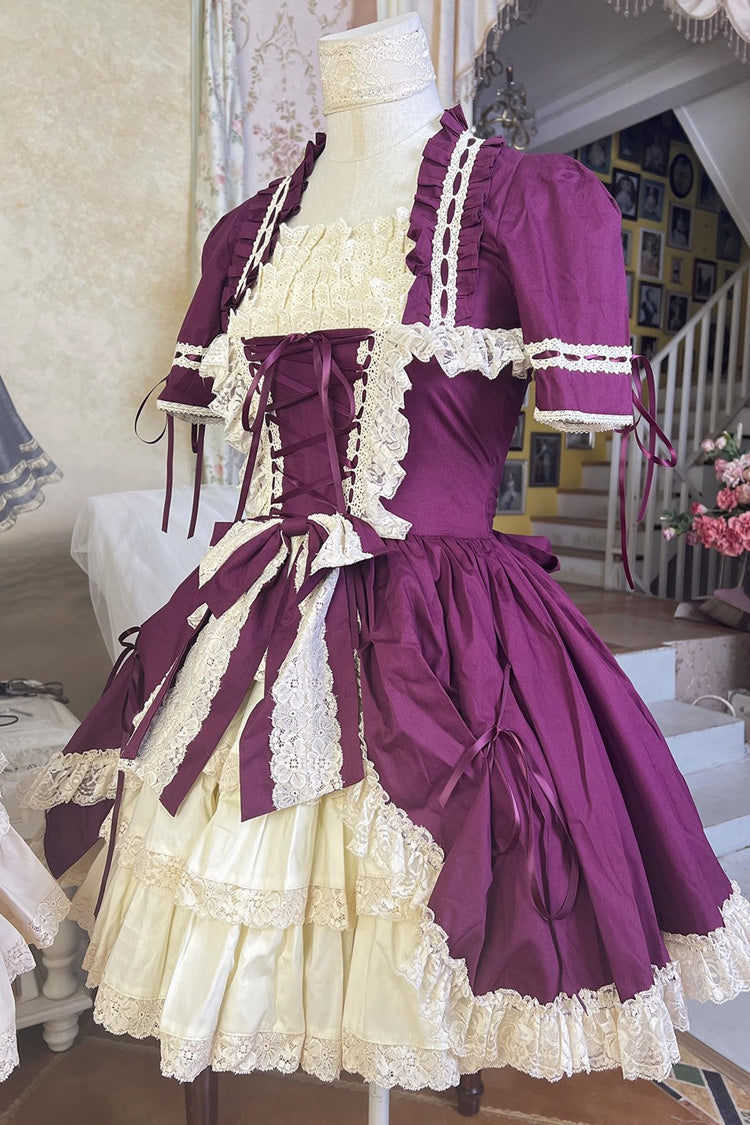 Sweet Lolita Dress with Multi-Layered Ruffle Cardigan - Miss Rella, 9 Colors