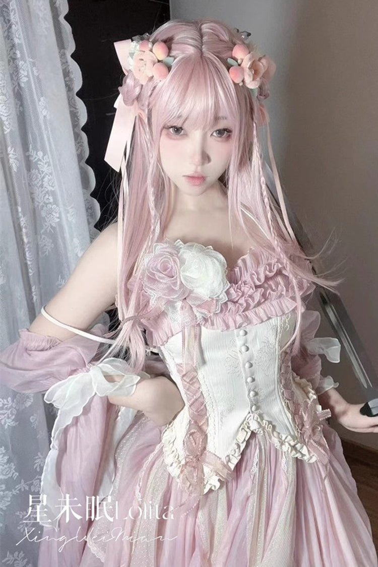 Praise of the Flower Goddess Off Shoulder Lolita JSK with Hanayome Ruffles