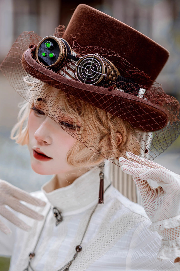 Victorian Style Bowknot Mesh Classic Vintage Ouji Hat