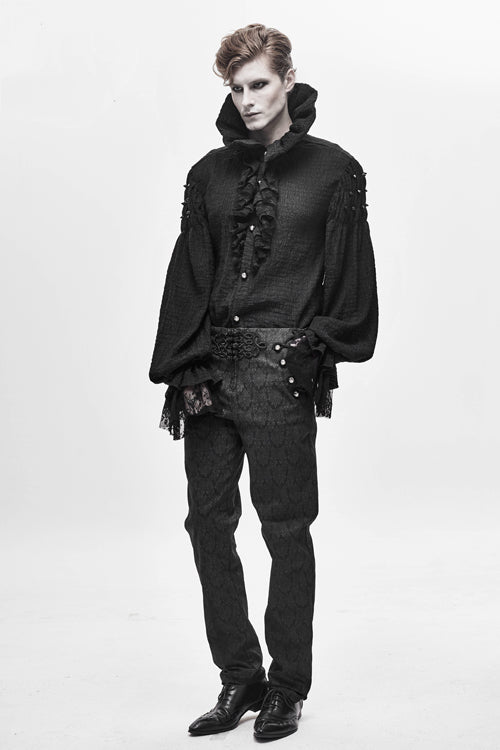 Elegant Fancy Gothic Trousers with Pattern for Men