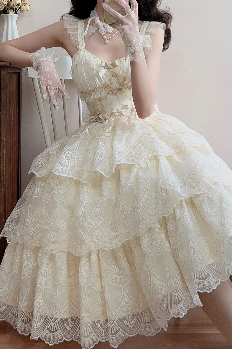 Ivory Triple-Layer Sweet Skirt with Bow - Tidal