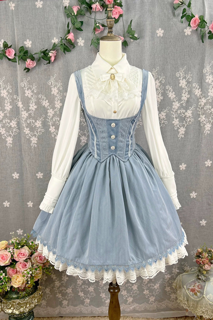 Printed Embroidered Bustier Jsk Dress - Dreamlike Realm