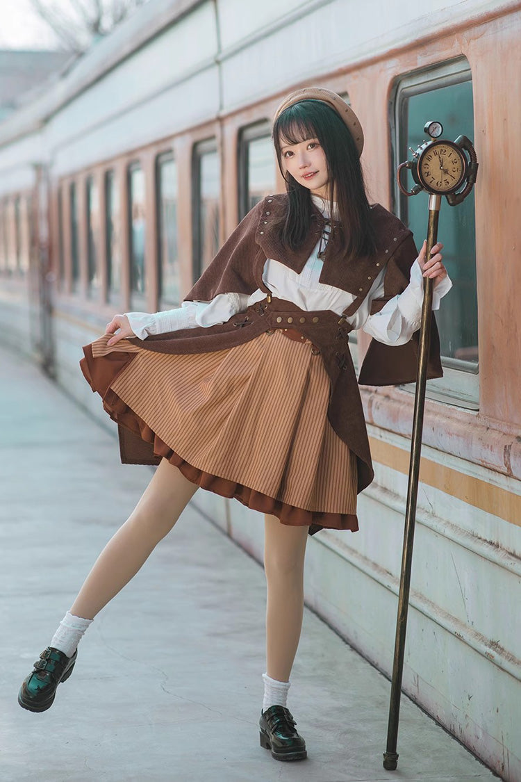 Cocoa Sleeveless Punk Lolita Shawl and Cloak
