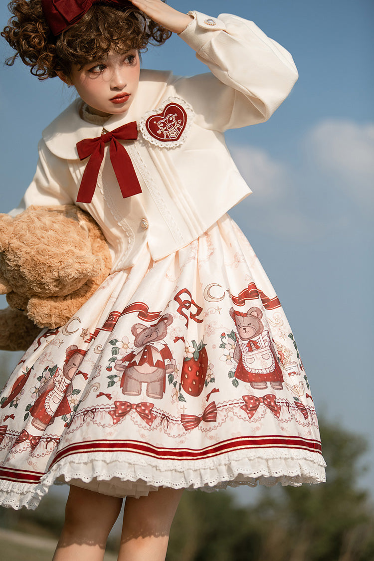 Sweet Princess Lolita JSK with Strawberry Print