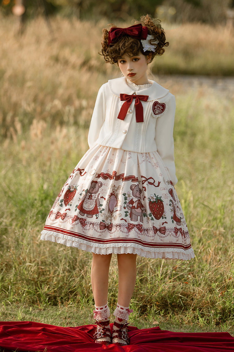 Sweet Princess Lolita JSK with Strawberry Print