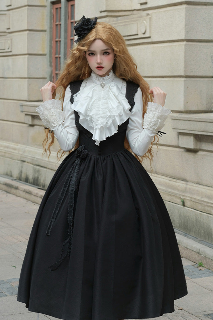 Classic Gothic Lolita JSK Dress with Night Traveler and Support