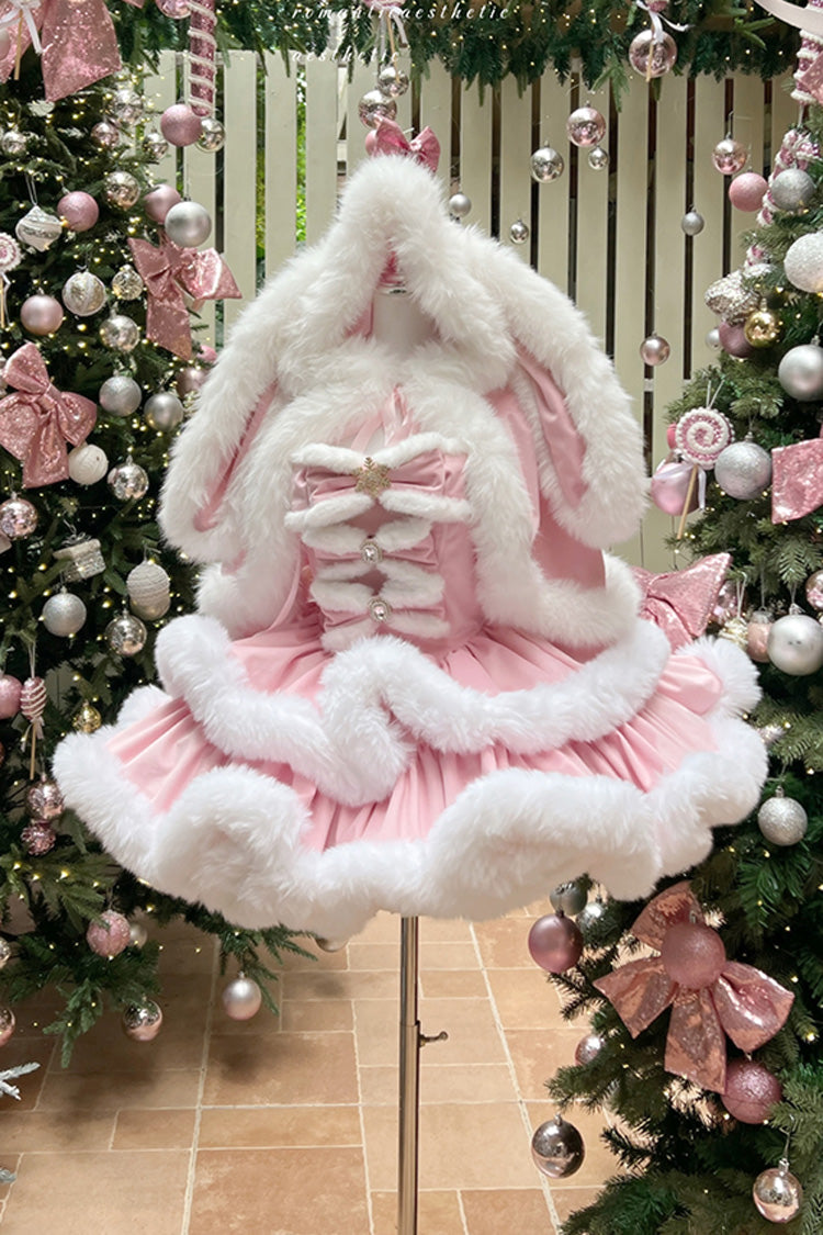 Pink Double-Bow Strapless Princess Dress