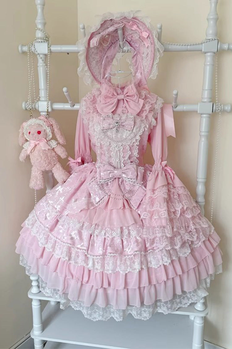 Gorgeous Multi-Layer JSK Dress with Bow in 4 Colors