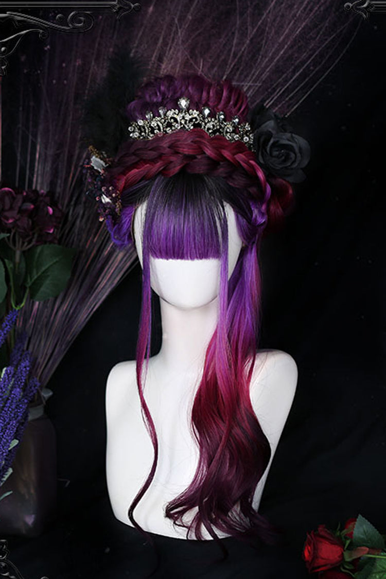 Mauve Ombre Long Tresses Gothic Doll Wig