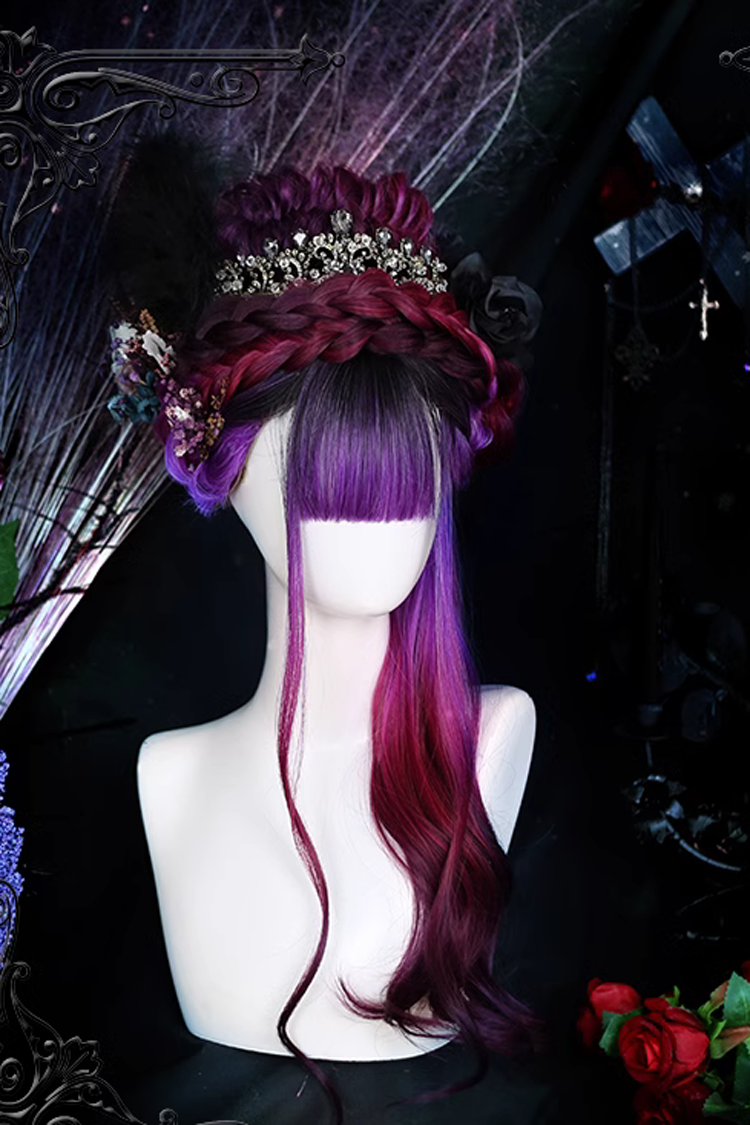 Mauve Ombre Long Tresses Gothic Doll Wig
