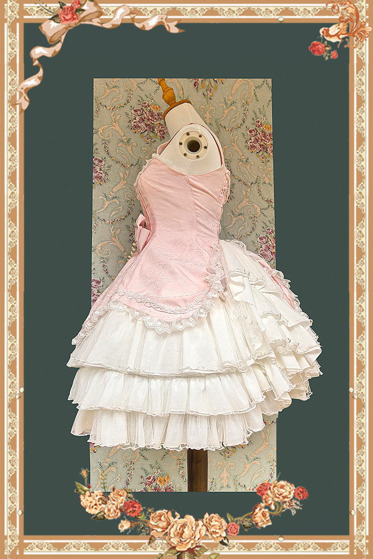 Pearl Box Slim Sweet Elegant Lolita JSK with Triple-Layered Bowknot