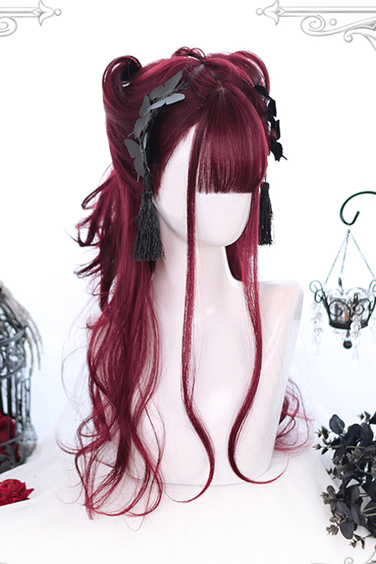 Layered Curly Tail Dark Red Lolita Wig
