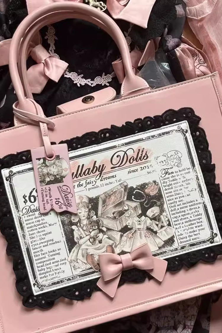Antique Doll Print Lolita Handbag