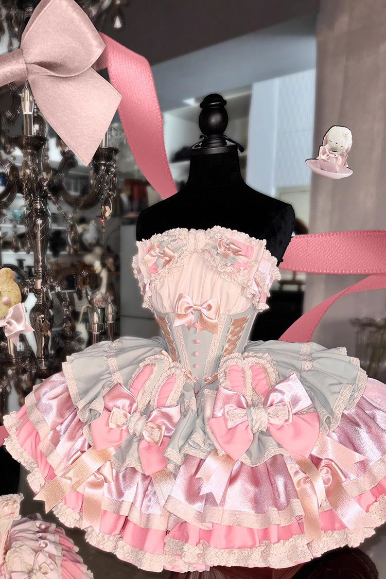 Ribbon Dance Sweet Princess Lolita Dress with Multi-Layered Ruffles