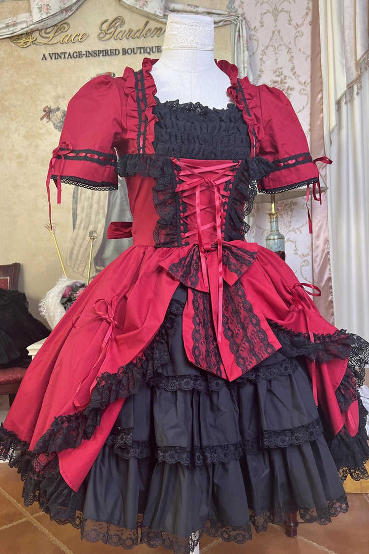 Sweet Lolita Dress with Multi-Layered Ruffle Cardigan - Miss Rella, 9 Colors