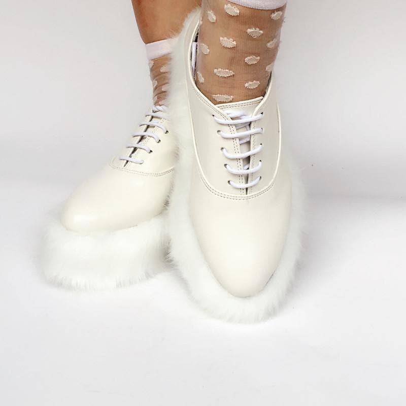Elegant Made SP167987 Fur Custom Shoes Fluffy