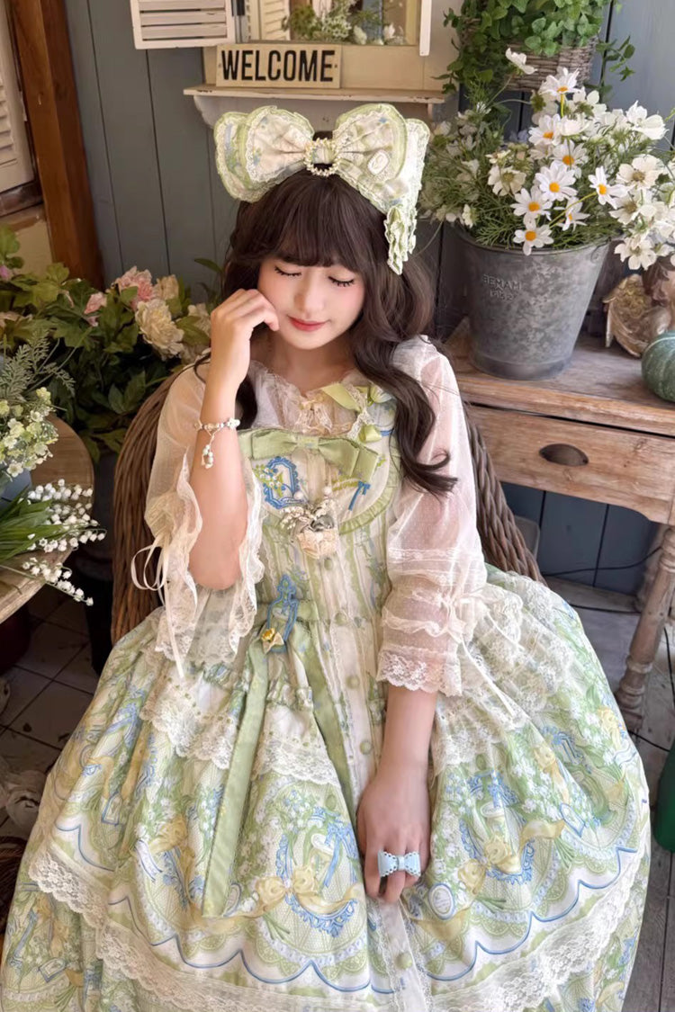 Sleeveless Lace JSK with Tea Collar - Plus Size Lolita