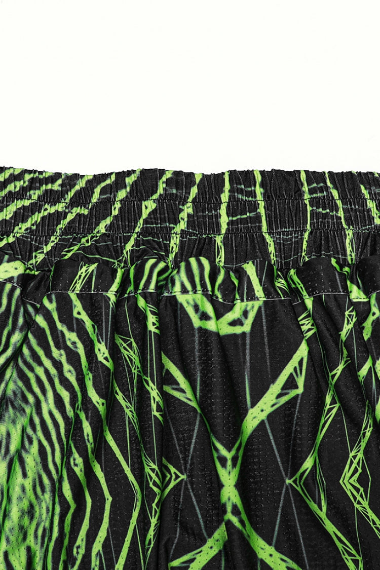 Emerald Halo Motif Men's Dropped Trousers