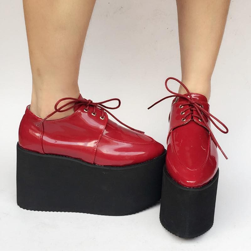 PU SP168274 Shoes Made Cool Custom Red/Black Platform