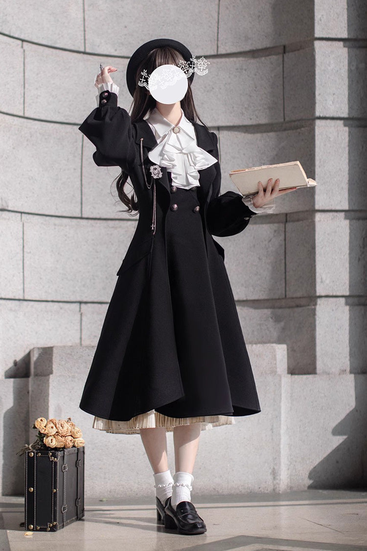 Black Bow Lace Elegant Jumper Dress - Hathaway