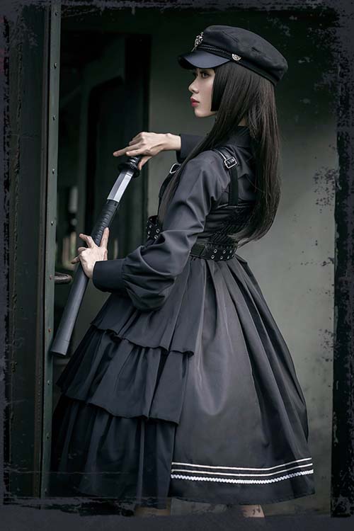 Cool Gothic Lolita JSK Dress with Night Owl Design