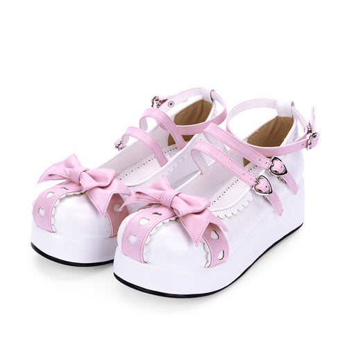 Lace Bow Round-Toe Shoes for Sweet Lolita