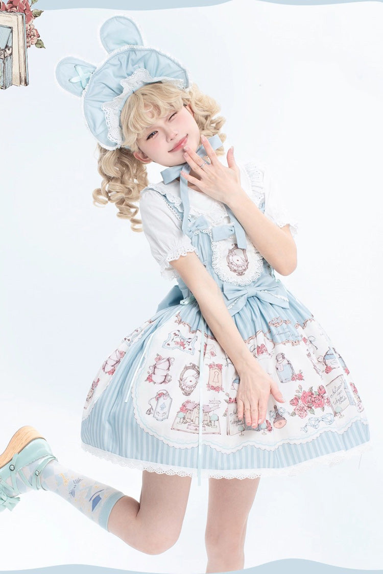 Rabbit's Collection Sweet Princess Lolita JSK with Print and Lace