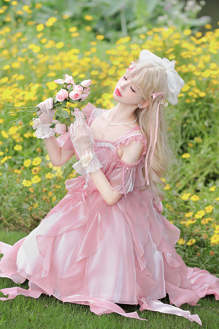 Rose Galaxy Corset Ribbon Lolita Jumper Dress