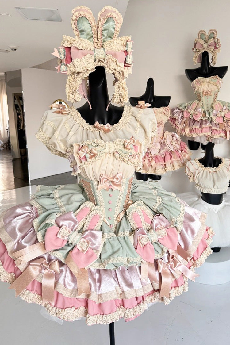 Ribbon Dance Sweet Princess Lolita Dress with Multi-Layered Ruffles
