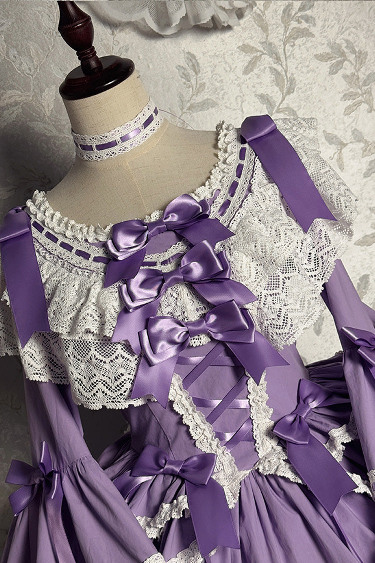 Violet Rabbit Dream Bell Sleeve Bow Lace Lolita Frock