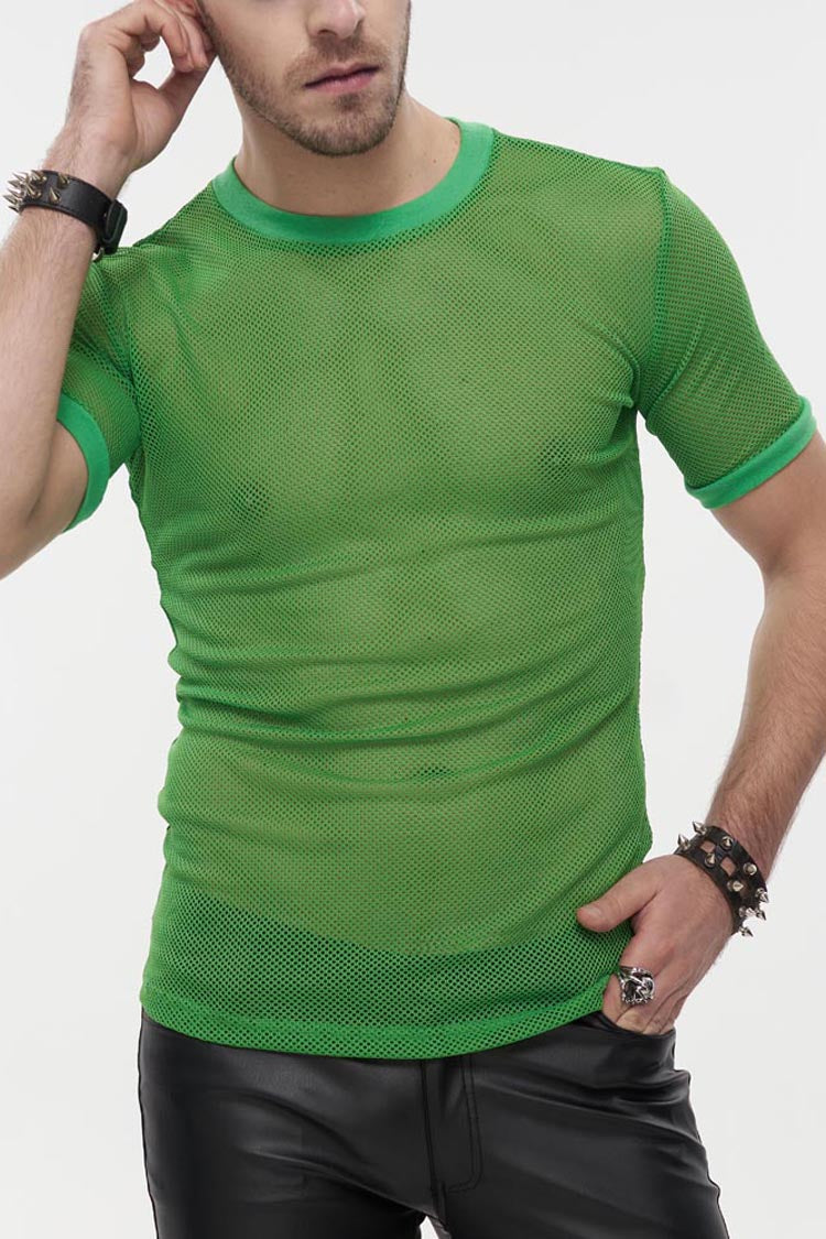 Emerald Gothic Diamond Mesh Stretch Short Tee